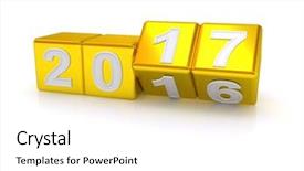  Presentation with happy new year 2022 - PPT theme having 3d 2016 - happy new year 2017 3d background and a white colored foreground