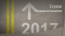  Presentation with new path - PPT layouts with happy new year 2017 against path background and a gray colored foreground