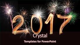  Presentation with happy new year - Theme featuring happy new year 2017 celebration background and a wine colored foreground