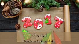  Presentation with happy new year 2022 - Slide deck consisting of happy new year 2017 decorative background and a  colored foreground