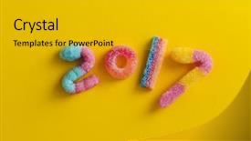  Presentation with 2019 chinese new year - Slide set consisting of happy new year 2017 numbers background and a gold colored foreground