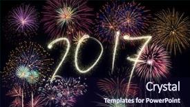  Presentation with happy new year - Slide deck enhanced with happy new year 2017 background and a wine colored foreground