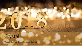  Presentation with happy new year 2022 - Beautiful presentation theme featuring happy new year 2018 festive backdrop and a gold colored foreground