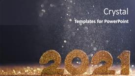  Presentation with happy new year - PPT layouts featuring happy-new-year-2021-celebration background and a dark gray colored foreground