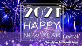  Presentation with new year card - Amazing presentation having happy-new-year-2021-night backdrop and a violet colored foreground