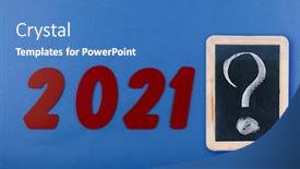  Presentation with 2021 - Colorful slide deck enhanced with happy-new-year-2021 backdrop and a teal colored foreground