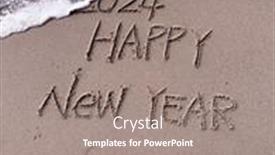  Presentation with happy new year - Theme with happy-new-year-2024 and a gray colored foreground