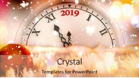  Presentation with christmas new year frame banner - Slide deck featuring happy new year against christmas background and a lemonade colored foreground