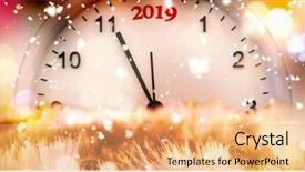  Presentation with merry christmas and new year - PPT layouts enhanced with happy new year against christmas background and a coral colored foreground