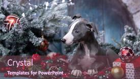  Presentation with happy new year - Theme enhanced with happy-new-year-christmas-wippet background and a tawny brown colored foreground