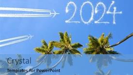  Presentation with happy new year - PPT layouts having happy-new-year-concept-flying background and a light blue colored foreground