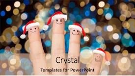  Presentation with christmas holidays - Presentation theme with happy new year smiley - christmas holidays family and body background and a lemonade colored foreground