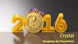  Presentation with happy new year - Amazing PPT layouts having happy new year to 2016 backdrop and a tawny brown colored foreground