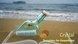 Presentation with happy new year - PPT theme enhanced with happy-new-year-wish background and a  colored foreground