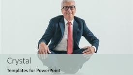  Presentation with 60s - Presentation design featuring happy-old-man background and a lemonade colored foreground