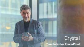  Presentation with thinking - Slide deck with happy-older-businessman-taking-break background and a seafoam green colored foreground