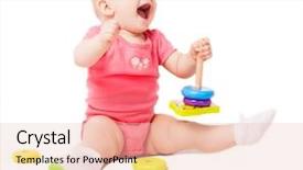  Presentation with happy baby - Cool new theme with happy one year old baby backdrop and a lemonade colored foreground