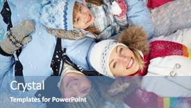  Presentation with parents - Slides featuring happy parents and their daughter background and a teal colored foreground