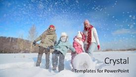  Presentation with parents - Slide deck with kids in winterwear having fun background and a lemonade colored foreground