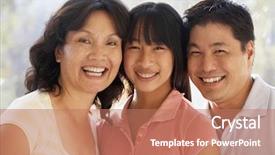  Presentation with family adolescence - Audience pleasing theme consisting of happy parents day - family together backdrop and a coral colored foreground