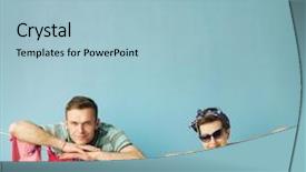  Presentation with expecting parents - PPT layouts enhanced with happy parents expecting a baby background and a light blue colored foreground