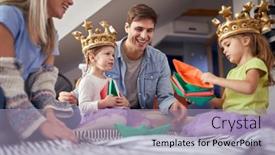  Presentation with parents - Slide deck consisting of happy-parents-playing-together background and a light blue colored foreground