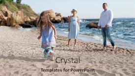  Presentation with rest - Presentation theme having happy-parents-with-daughter background and a mint green colored foreground