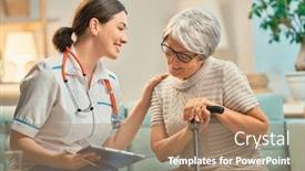  Presentation with caregiver - Theme with happy-patient-and-caregiver-spending background and a coral colored foreground