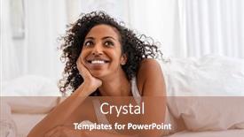  Presentation with black girl - Presentation theme enhanced with happy-pensive-young-woman-lying background and a coral colored foreground