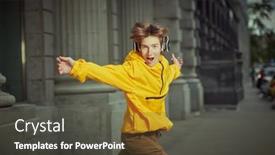  Presentation with people grief and mourning concept - Presentation theme with happy-people-concept-carefree-boy background and a tawny brown colored foreground