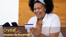  Presentation with happy life - Presentation featuring happy-plus-size-african-american background and a tawny brown colored foreground