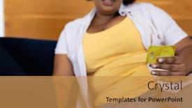  Presentation with happy life - Theme consisting of happy-plus-size-african-american background and a gold colored foreground