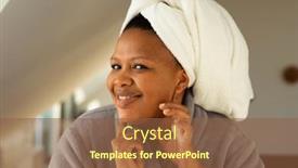  Presentation with african beauty - PPT theme having happy-plus-size-african-american background and a tawny brown colored foreground