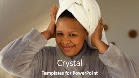  Presentation with african beauty - Slides consisting of happy-plus-size-african-american background and a tawny brown colored foreground