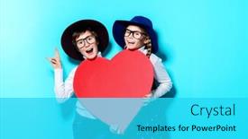  Presentation with friendship day - PPT theme consisting of happy-pre-teen-boy background and a cyan colored foreground