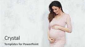  Presentation with pregnant woman - Colorful slides enhanced with happy pregnant woman in elegant backdrop and a white colored foreground