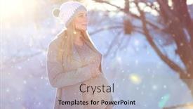  Presentation with sun life - Presentation theme having happy-pregnant-woman-outdoors-nice background and a light blue colored foreground