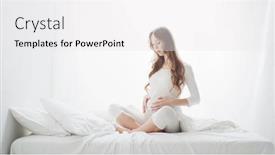 Presentation with motherhood - Cool new theme with happy-pregnant-woman-touching backdrop and a white colored foreground