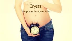  Presentation with pregnant woman - PPT layouts having happy pregnant woman with alarm background and a  colored foreground