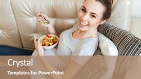  Presentation with pregnant woman - Amazing presentation having happy pregnant young woman sitting backdrop and a coral colored foreground