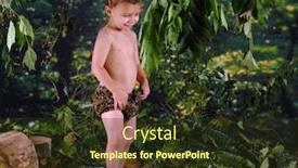  Presentation with jungle - Audience pleasing slides consisting of happy-preschooler-playing-tarzan backdrop and a tawny brown colored foreground