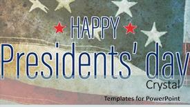  Presentation with presidents - Audience pleasing PPT layouts consisting of happy presidents day against close backdrop and a light blue colored foreground