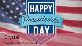  Presentation with presidents - Presentation theme with happy presidents day against close background and a coral colored foreground