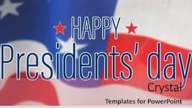  Presentation with presidents - Beautiful presentation theme featuring happy presidents day against close backdrop and a coral colored foreground