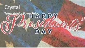  Presentation with presidents - Theme consisting of happy presidents day vector typography background and a gray colored foreground