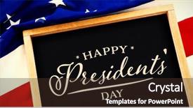  Presentation with presidents - Presentation theme having happy presidents day vector typography background and a wine colored foreground