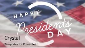 Presentation with presidents - PPT theme with happy presidents day vector typography background and a coral colored foreground