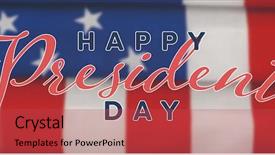  Presentation with presidents - Cool new presentation theme with happy presidents day vector typography backdrop and a red colored foreground