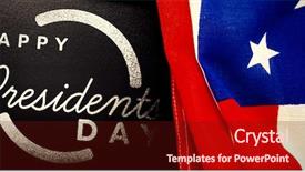  Presentation with presidents - Colorful theme enhanced with happy presidents day vector typography backdrop and a tawny brown colored foreground