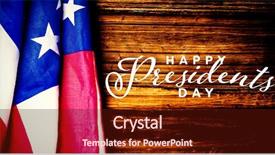  Presentation with usa flag - Theme with happy presidents day vector typography background and a tawny brown colored foreground